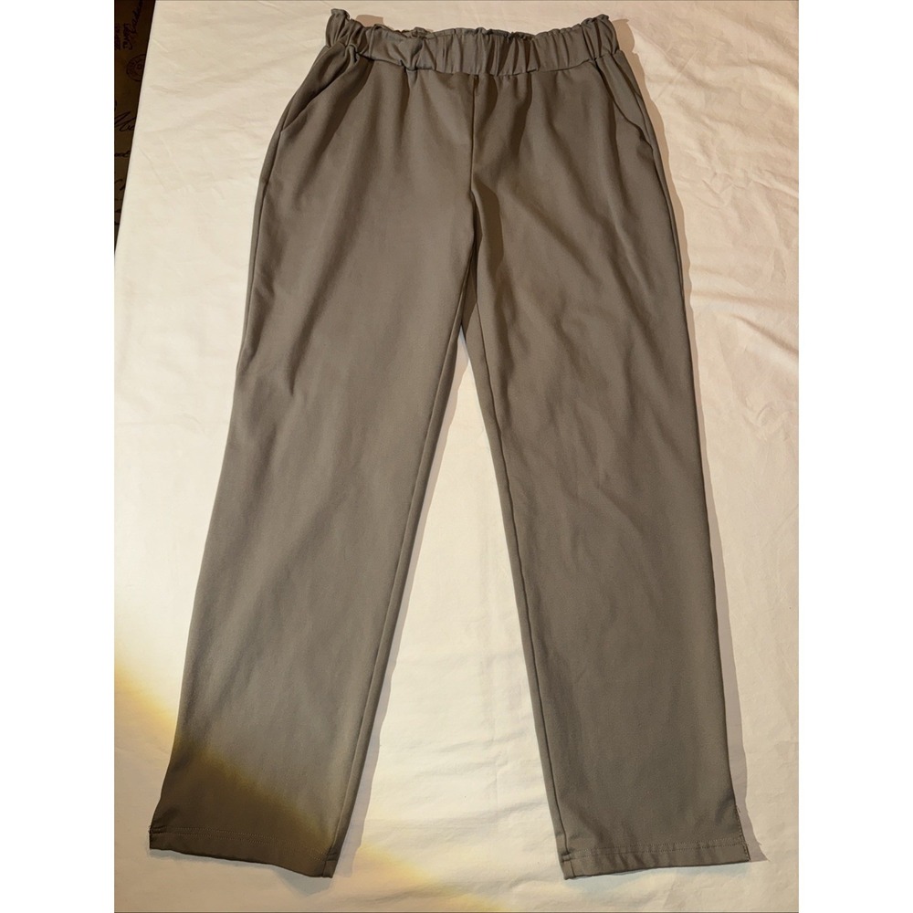 Joie Women Ankle Jogger Pants Beige Khaki Poly Spandex Size‎ M